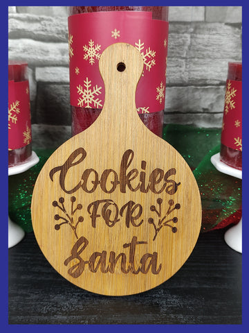 Cookies for Santa Bamboo Coaster / Mini Charcuterie board