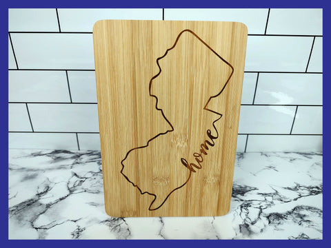 State of New Jersey Home Bamboo Charcuterie Cutting Board