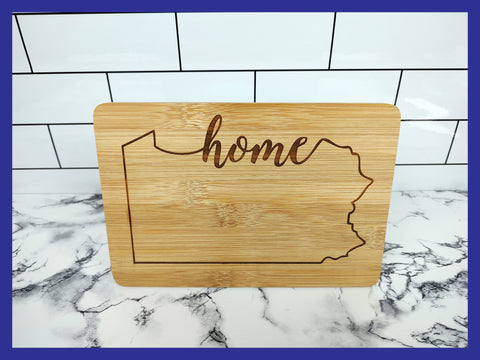 State of Pennsylvania Home Bamboo Charcuterie Cutting Board