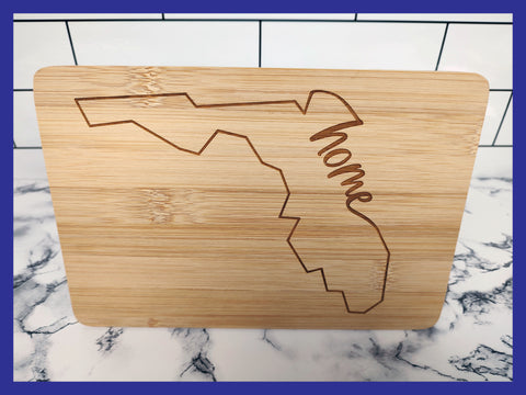 State of Florida Home Bamboo Charcuterie Cutting Board