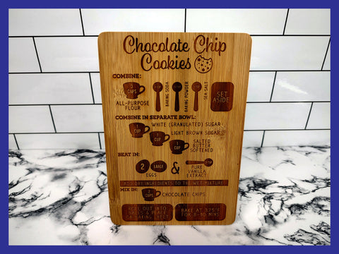 Chocolate Chip Cookie Recipe Bamboo Charcuterie Cutting Board
