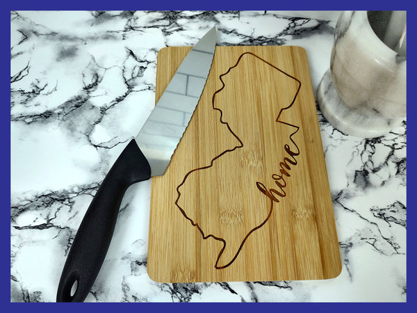 State of New Jersey Home Bamboo Charcuterie Cutting Board