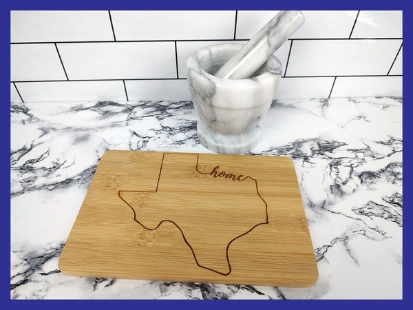 State of Texas Home Bamboo Charcuterie Cutting Board