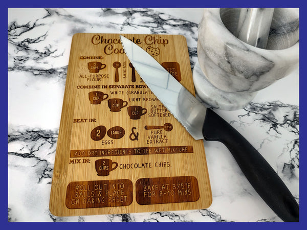 Chocolate Chip Cookie Recipe Bamboo Charcuterie Cutting Board