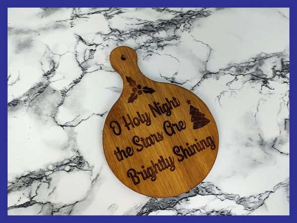 O Holy Night Bamboo Coaster / Mini Charcuterie board