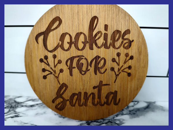 Cookies for Santa Bamboo Coaster / Mini Charcuterie board